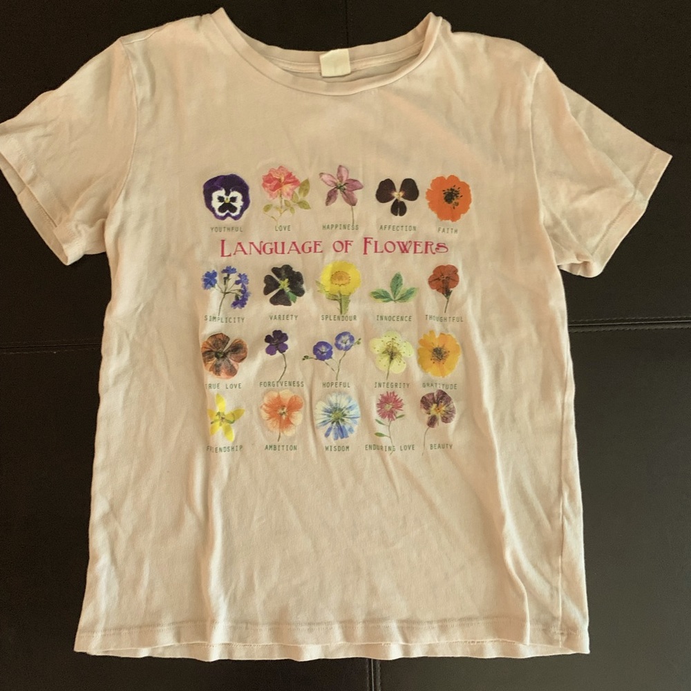 Urban Outfitters language of flowers shirt